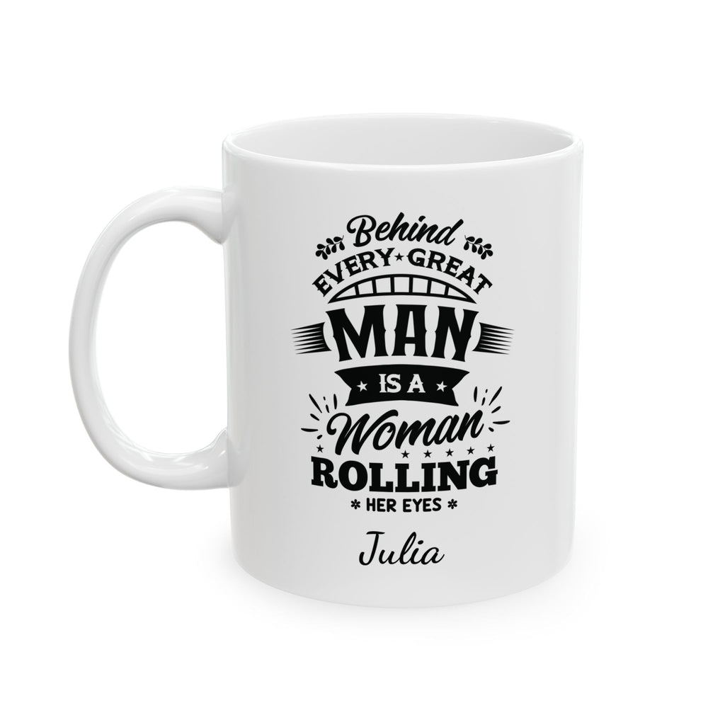 Personalized funny wife quote mug displayed on a desk