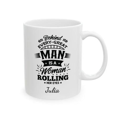 Personalized funny wife quote mug for wife, front view