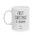 Personalized first Christmas grandma photo mug for grandma, front view