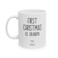 Personalized first Christmas grandpa photo mug for grandpa, front view