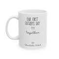 Personalized new dad photo mug for new dad, front view