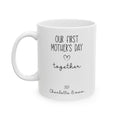 Personalized new mom photo mug for new mom, front view