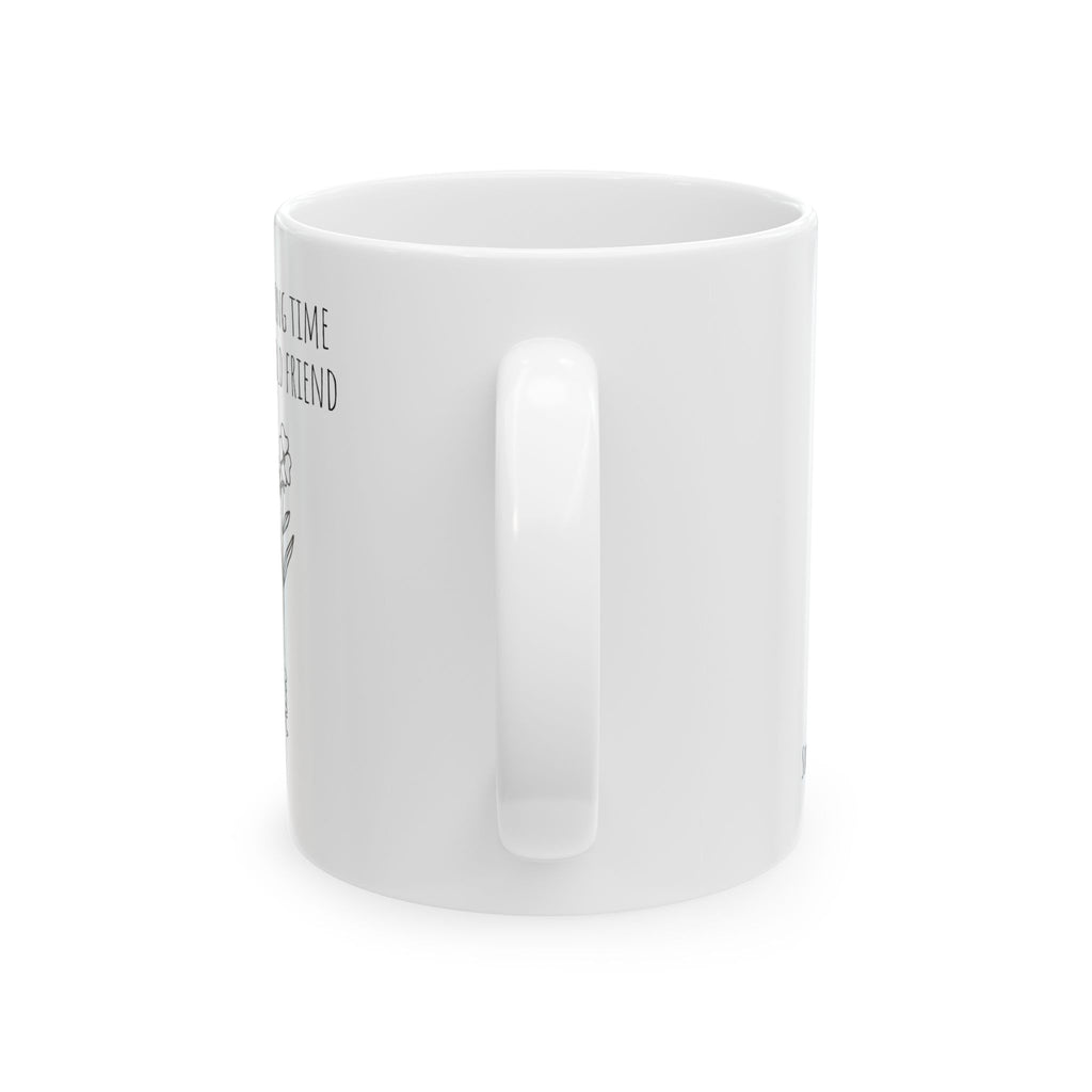 Personalized old friend quote mug held in hand