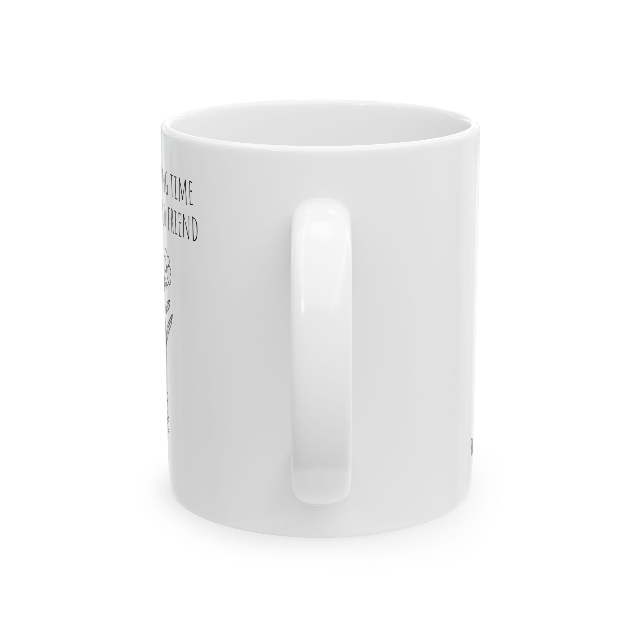 Personalized old friend quote mug held in hand