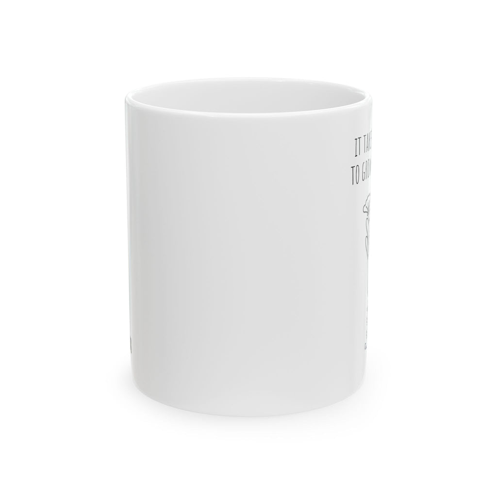 Personalized old friend quote mug shown on a table as a friendship gift