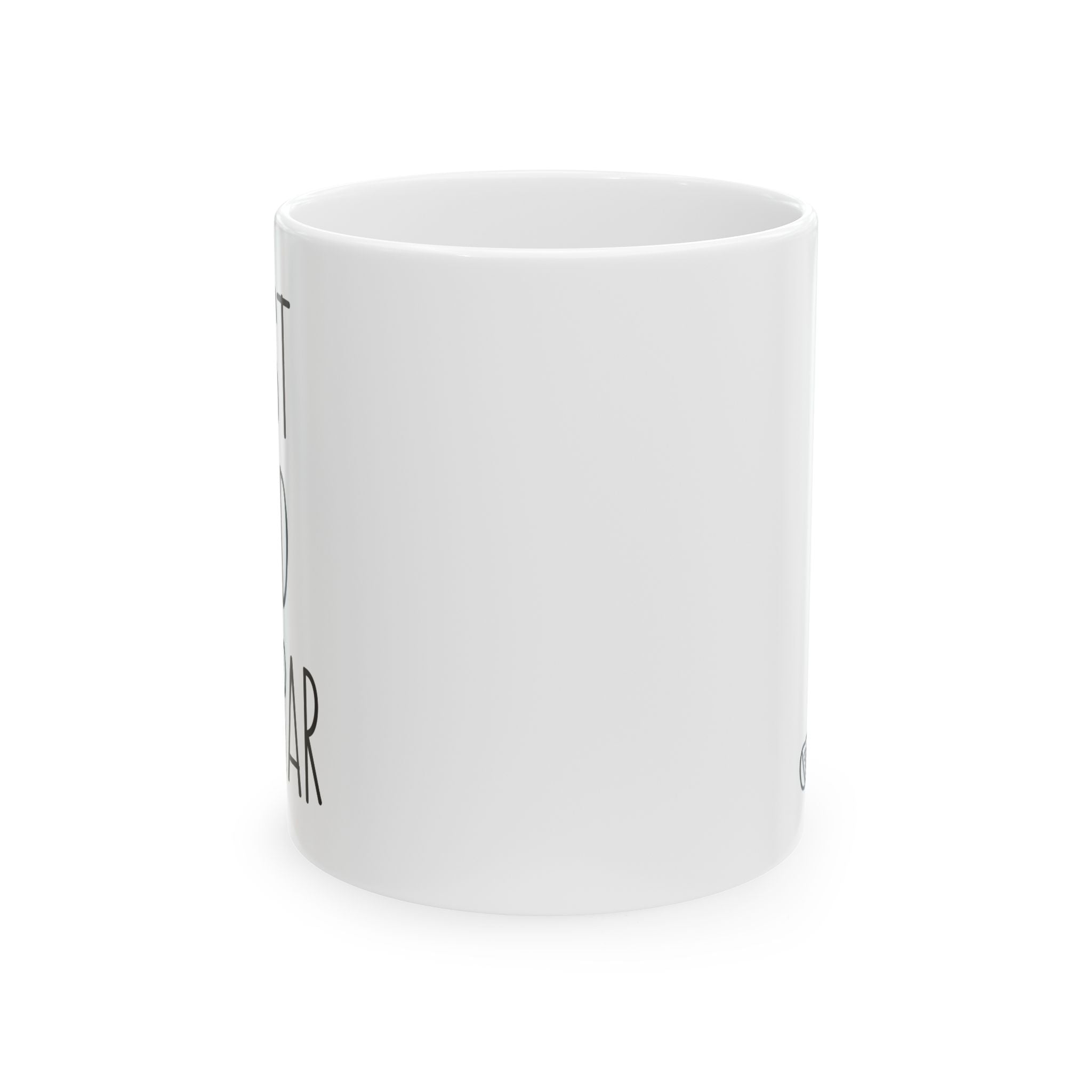 Personalized best dad by par golf silhouette mug held in hand