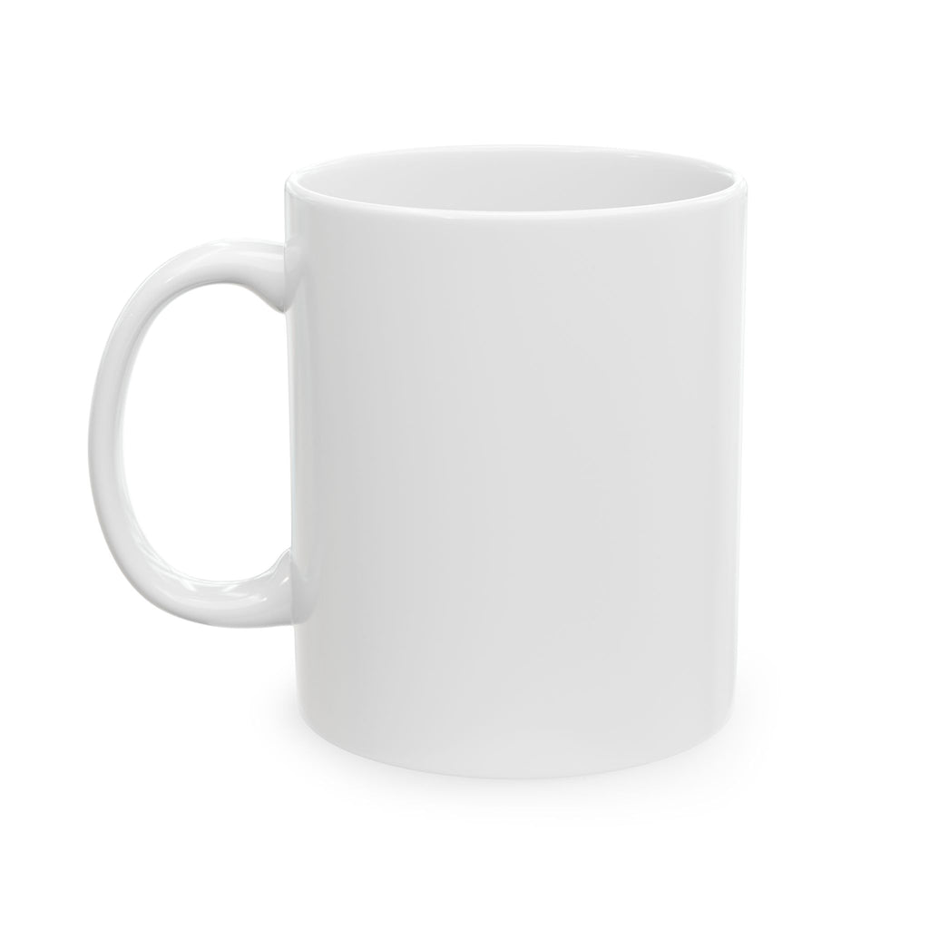 Personalized minimalist golf clubs mug held in hand