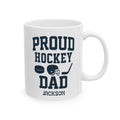 Personalized hockey mug for dad, front view