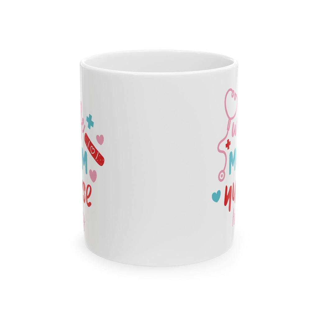 Personalized wife mom nurse mug held in hand